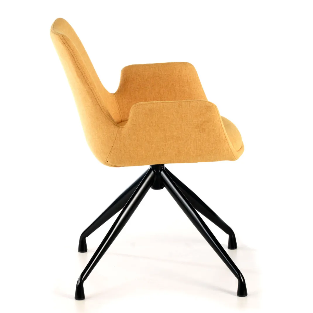 Silla Reuniones Elodie, gran acolchado, estructura giratoria