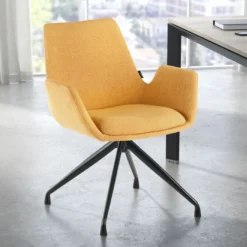 Silla Reuniones Elodie, gran acolchado, estructura giratoria