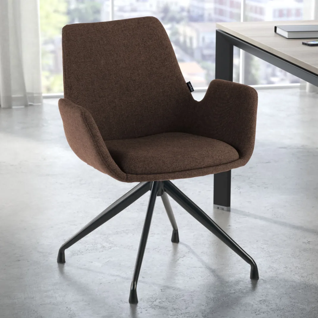 Silla Reuniones Elodie, gran acolchado, estructura giratoria