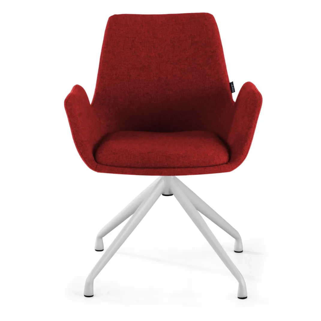 Silla Reuniones Elodie, gran acolchado, estructura giratoria