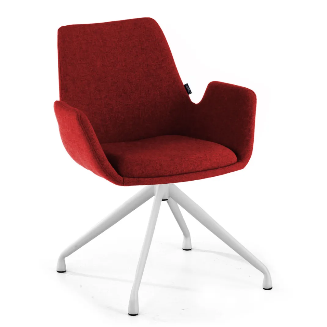 Silla Reuniones Elodie, gran acolchado, estructura giratoria