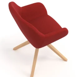 Silla reuniones moon base de madera maciza mecanismo giratorio