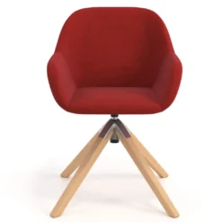 Silla reuniones moon base de madera maciza mecanismo giratorio