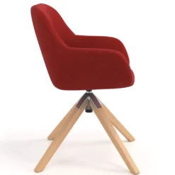 Silla reuniones moon base de madera maciza mecanismo giratorio