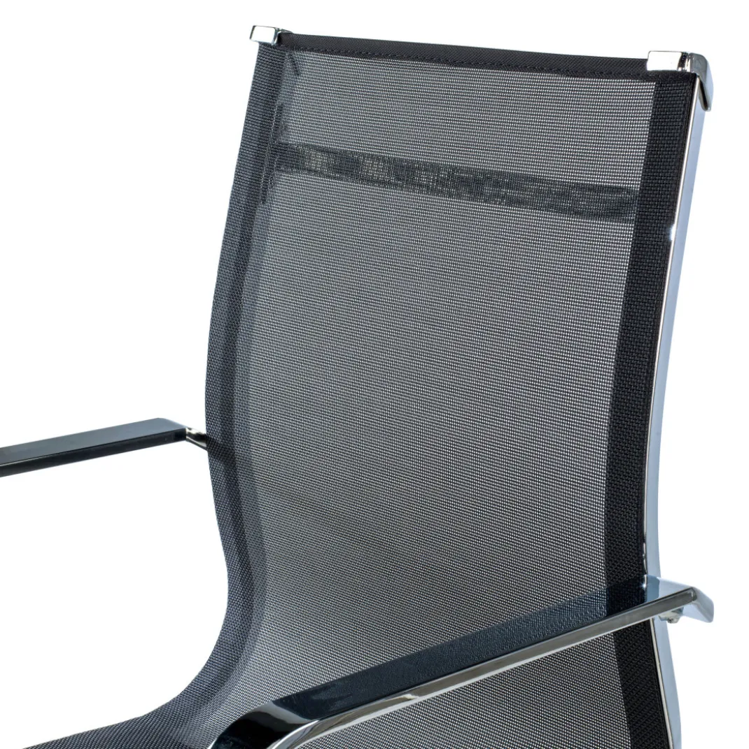 Sillón confidente de oficina Croma, red transpirable