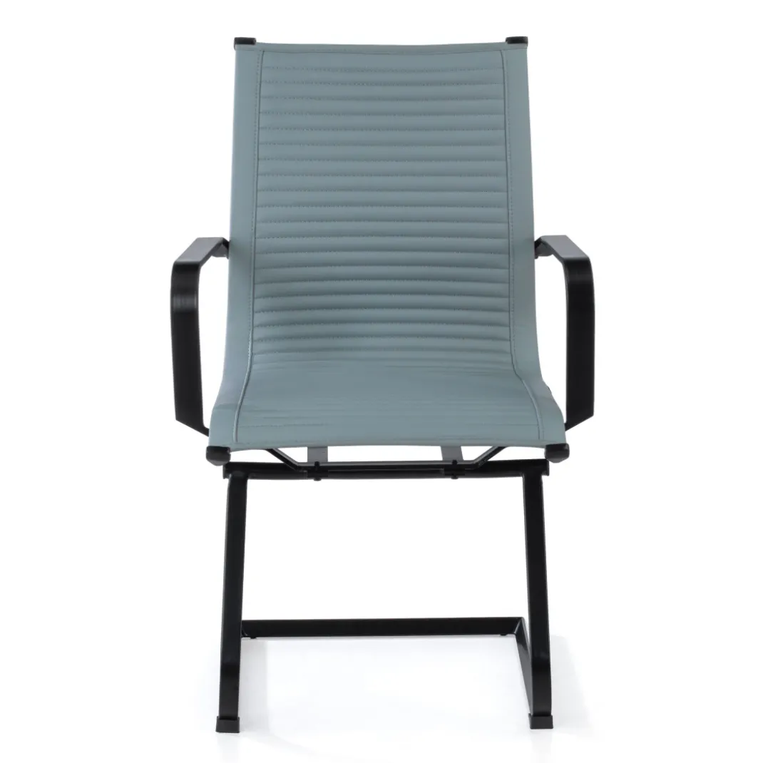Sillón confidente de oficina Croma, estructura negra