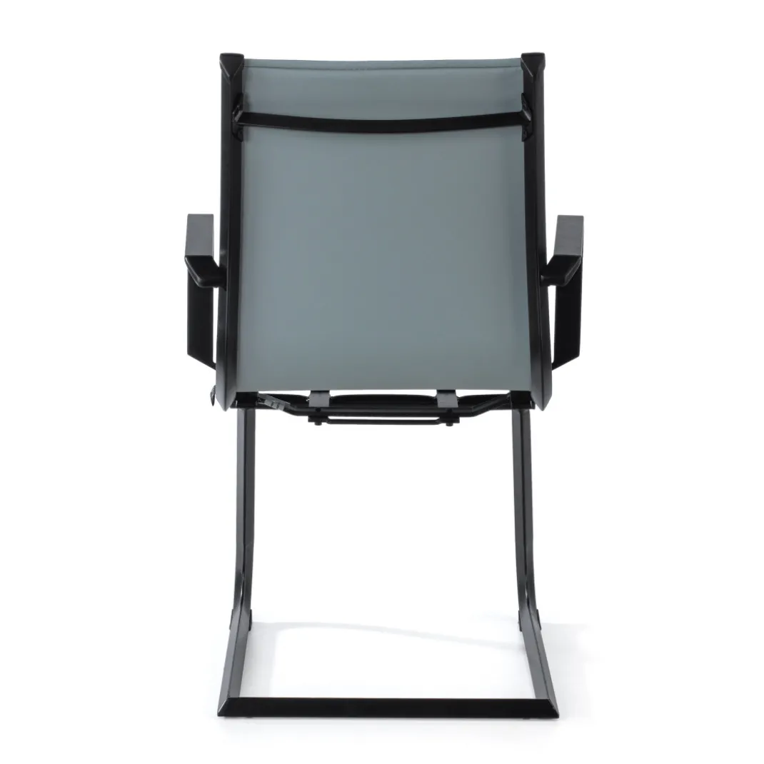 Sillón confidente de oficina Croma, estructura negra