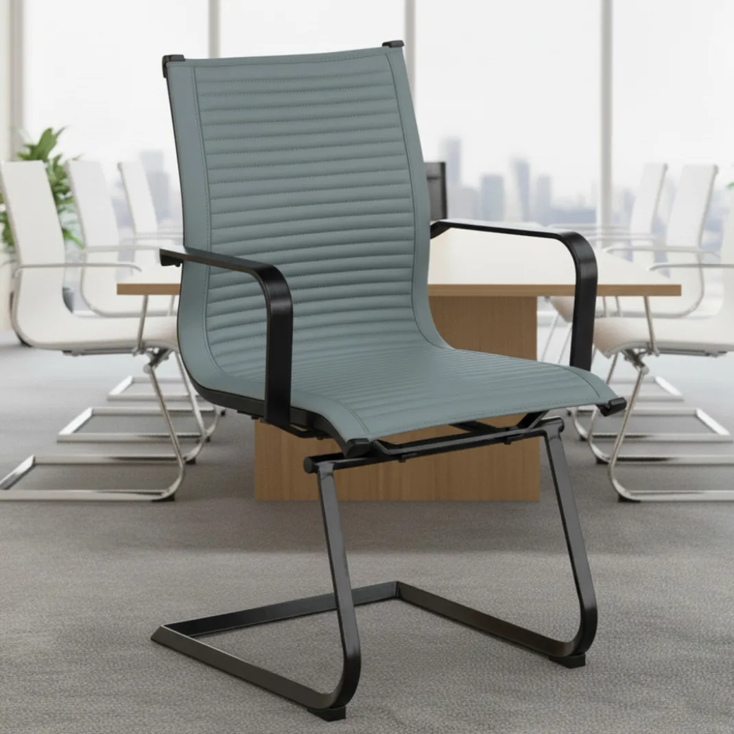 Sillón confidente de oficina Croma, estructura negra