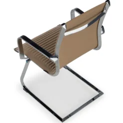 Sillón confidente de oficina Croma, estructura patín