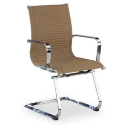 Sillón confidente de oficina Croma, estructura patín