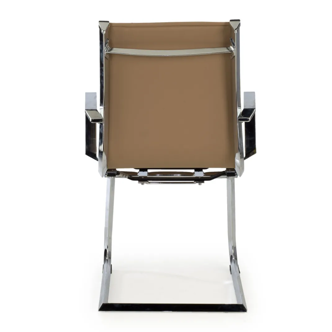 Sillón confidente de oficina Croma, estructura patín