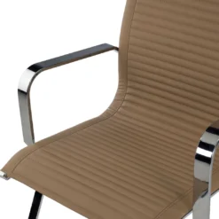 Sillón confidente de oficina Croma, estructura patín