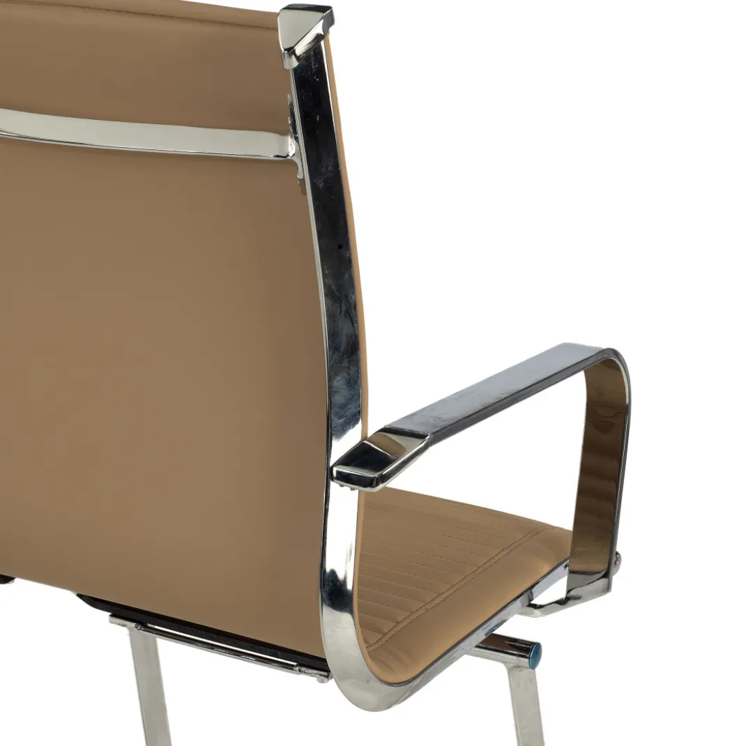 Sillón confidente de oficina Croma, estructura patín