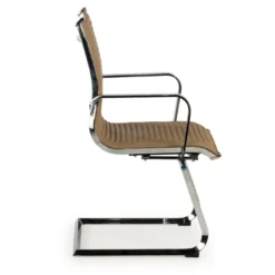Sillón confidente de oficina Croma, estructura patín