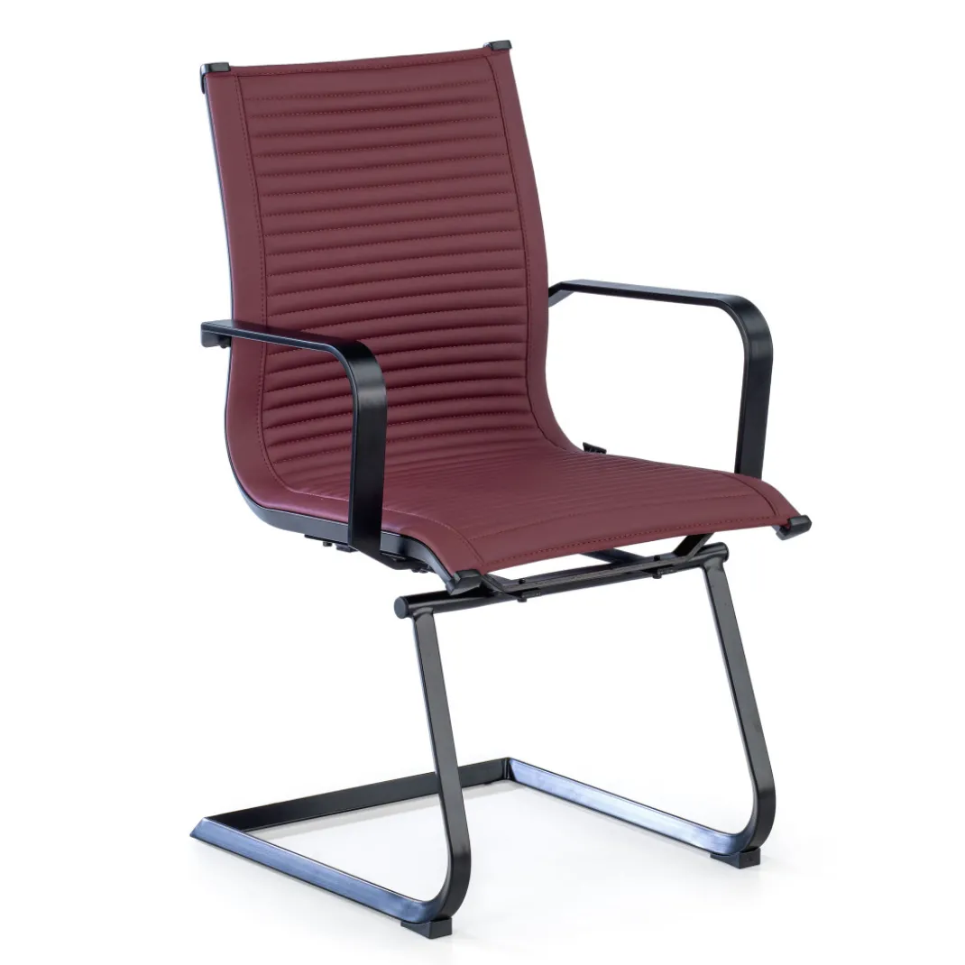 Sillón confidente de oficina Croma, estructura negra