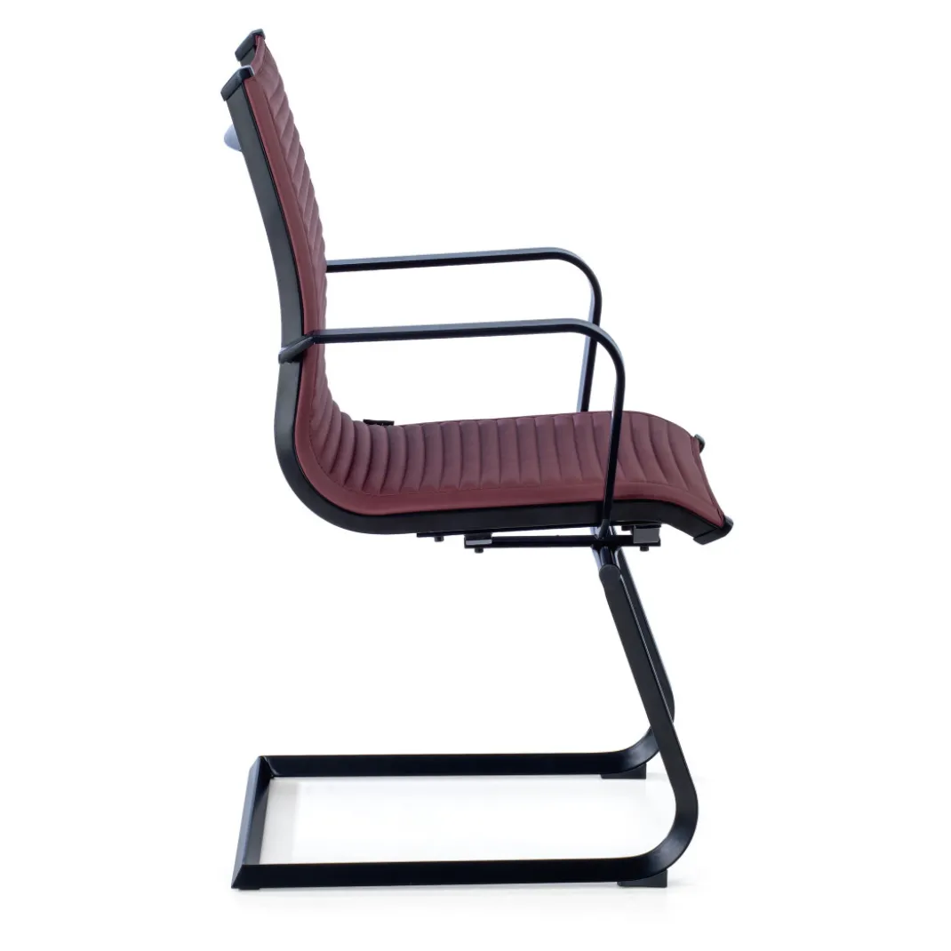 Sillón confidente de oficina Croma, estructura negra