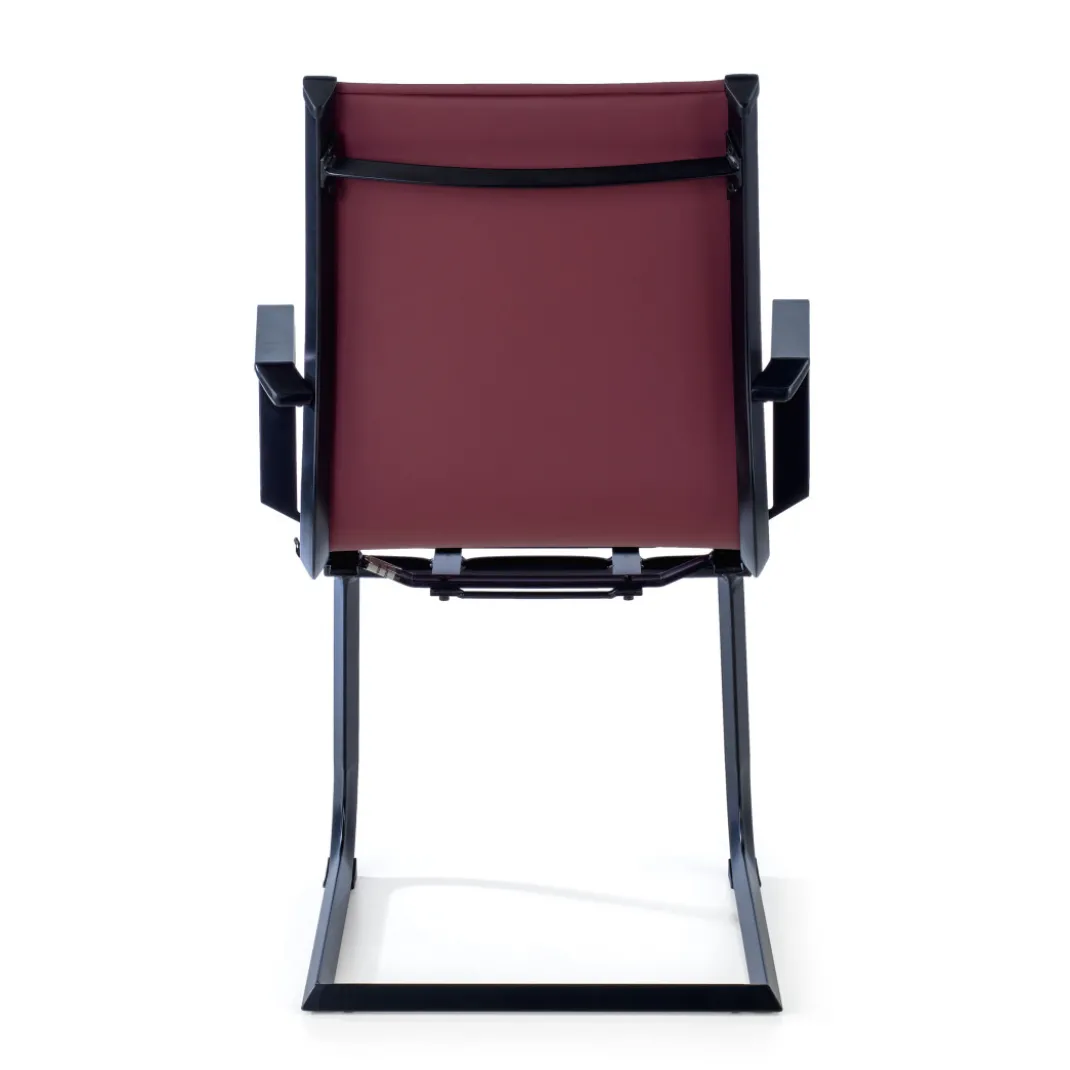 Sillón confidente de oficina Croma, estructura negra
