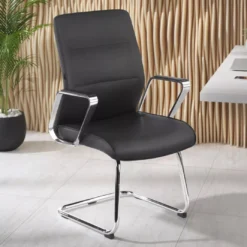 Sillón Confidente de Oficina Leeds, ecopiel