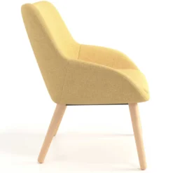Sillón de Espera Capri, respaldo Medio, base 4 patas madera