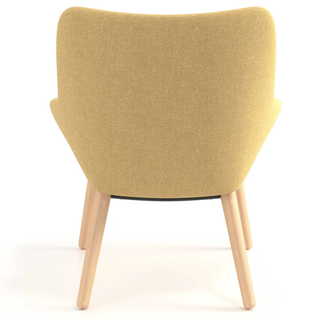 Sillón de Espera Capri, respaldo Medio, base 4 patas madera