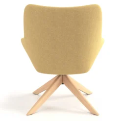 Sillón de Espera Capri, respaldo Medio, base giratoria madera