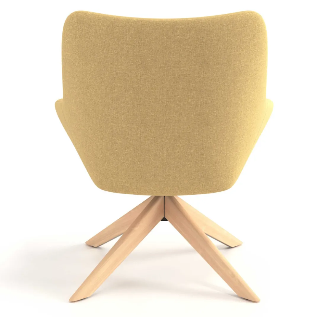 Sillón de Espera Capri, respaldo Medio, base giratoria madera