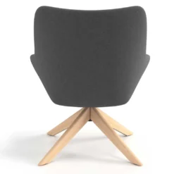 Sillón de Espera Capri, respaldo Medio, base giratoria madera