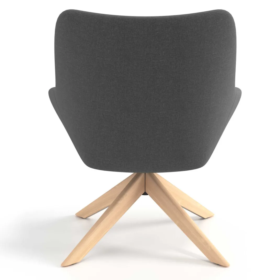 Sillón de Espera Capri, respaldo Medio, base giratoria madera