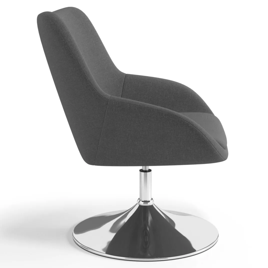 Sillón de Espera Capri, respaldo Medio, base giratoria metal