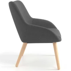 Sillón de Espera Capri, respaldo Medio, base 4 patas madera