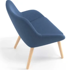 Sillón de Espera Capri, respaldo Medio, base 4 patas madera