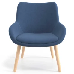 Sillón de Espera Capri, respaldo Medio, base 4 patas madera