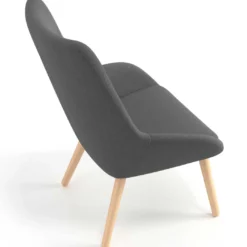 Sillón de Espera Capri, respaldo Alto, base 4 patas madera