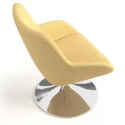 Sillón de Espera Capri, respaldo Medio, base giratoria metal