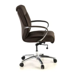 Sillón de oficina Bahía respaldo bajo Piel natural