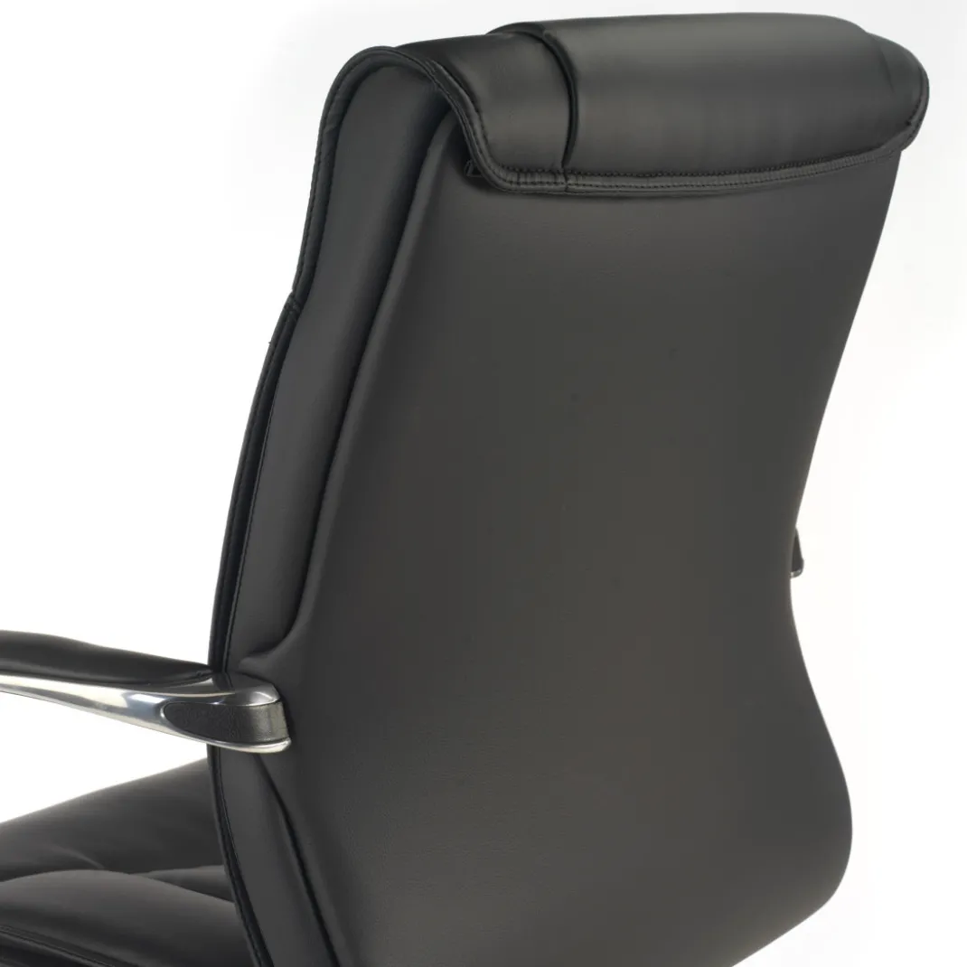 Sillón de oficina Bahía respaldo bajo Ecopiel