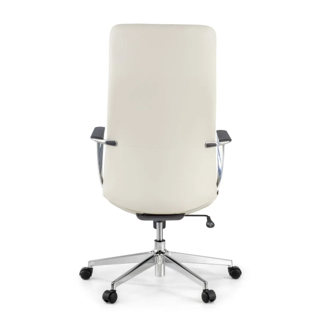 Sillón de Oficina Bristol, brazos aluminio, ecopiel