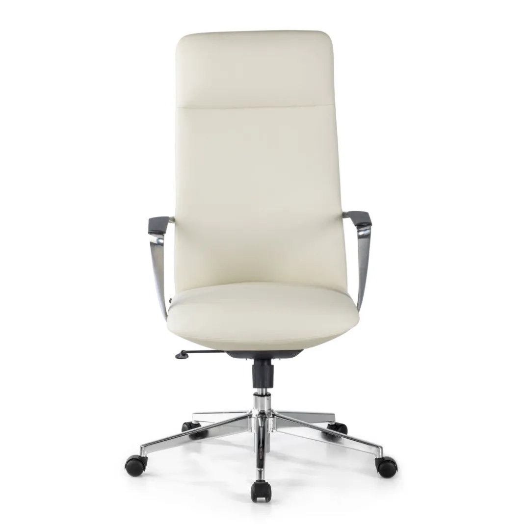 Sillón de Oficina Bristol, brazos aluminio, ecopiel