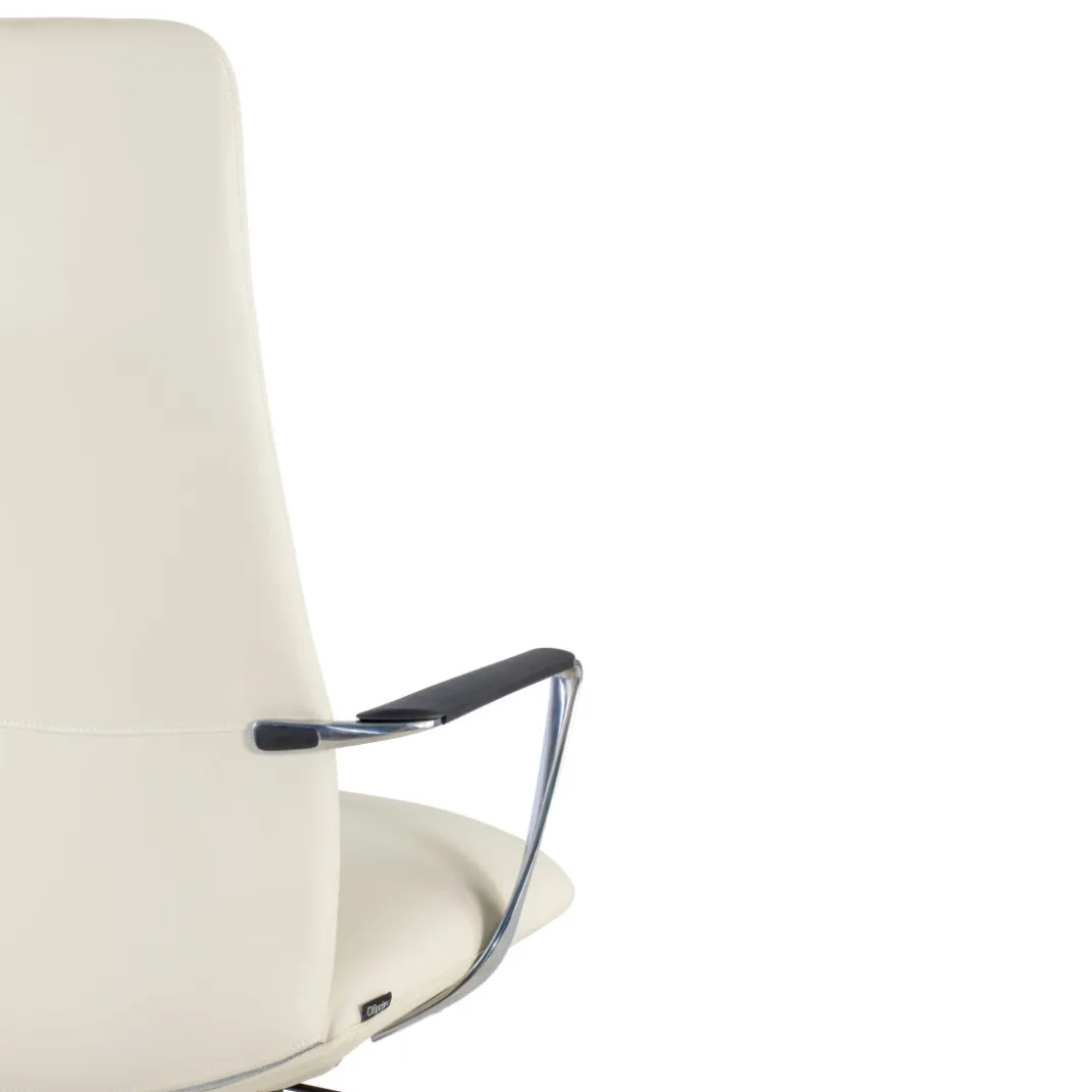 Sillón de Oficina Bristol, brazos aluminio, ecopiel