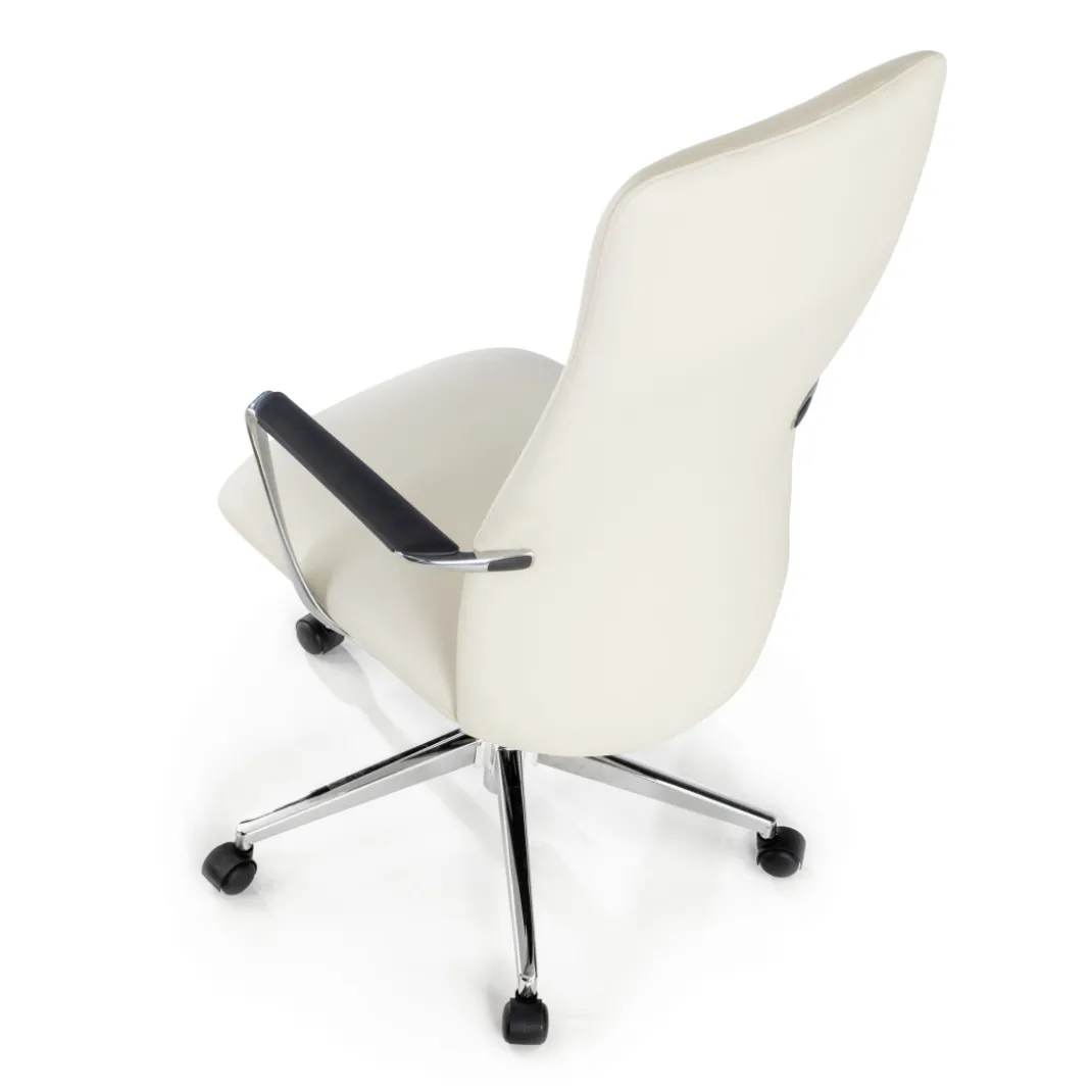 Sillón de Oficina Bristol, brazos aluminio, ecopiel