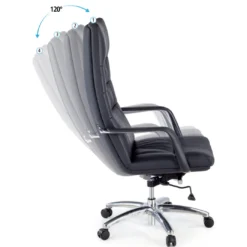 Sillón de oficina dirección Edinburgo, piel natural