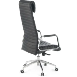 Sillón de oficina Jaguar, base aluminio, Ecopiel