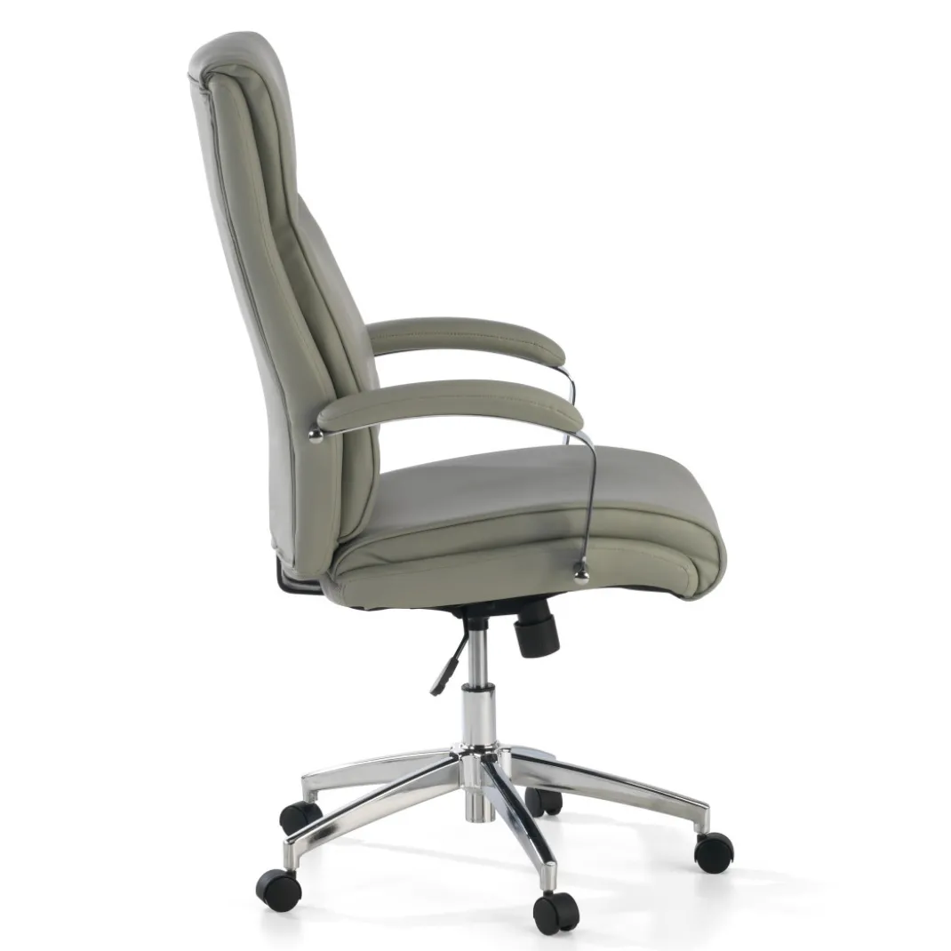 Sillón de oficina Tauro brazos tapizados ecopiel