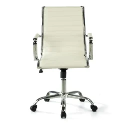 Sillón Oficina de diseño Milano, respaldo bajo ecopiel