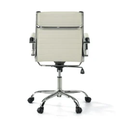 Sillón Oficina de diseño Milano, respaldo bajo ecopiel