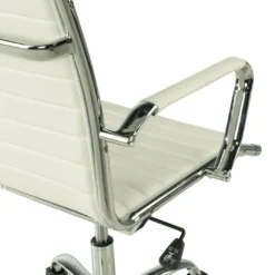 Sillón Oficina de diseño Milano, respaldo bajo ecopiel