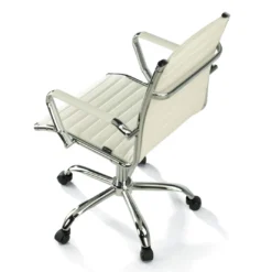 Sillón Oficina de diseño Milano, respaldo bajo ecopiel