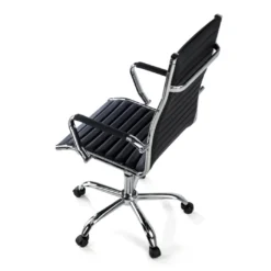 Sillón Oficina de diseño Milano, respaldo alto ecopiel