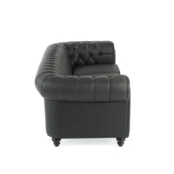 Sofa capitoné de recepción Chesterfield 3 plaza negro