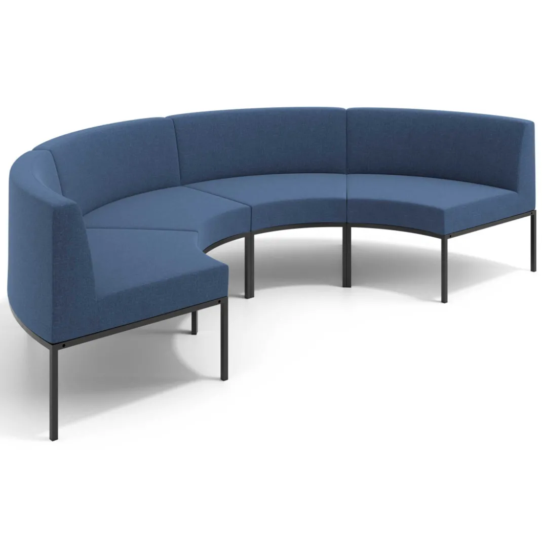 Sofa de Espera Pylos Curvo, Módulo Concavo 4 asientos